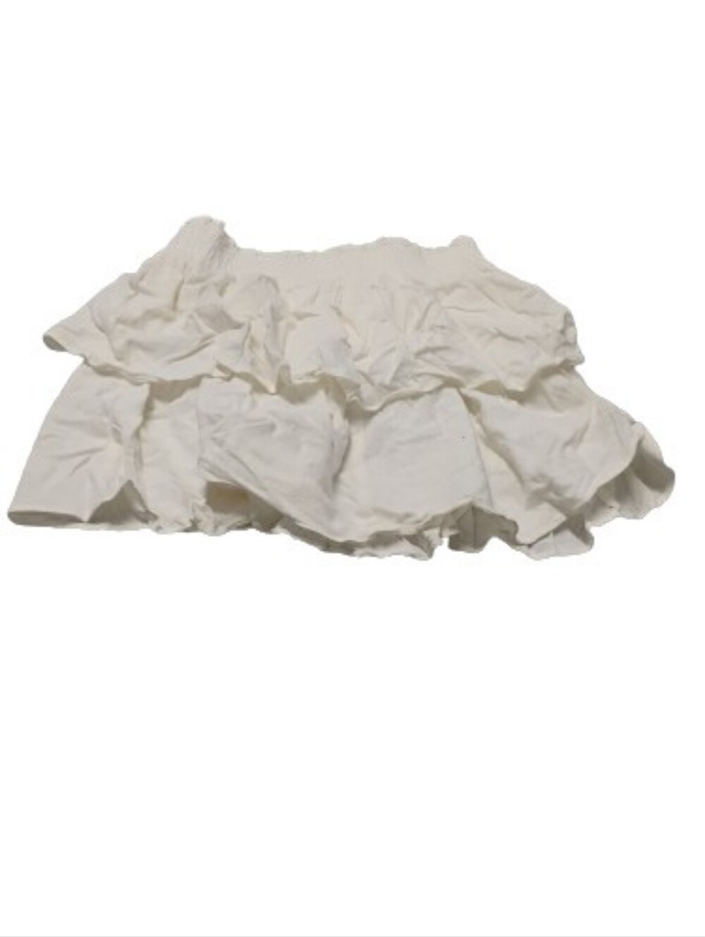 Princess Polly Women's White Tiered Mini Skirt Sz 8 Cotton Blend